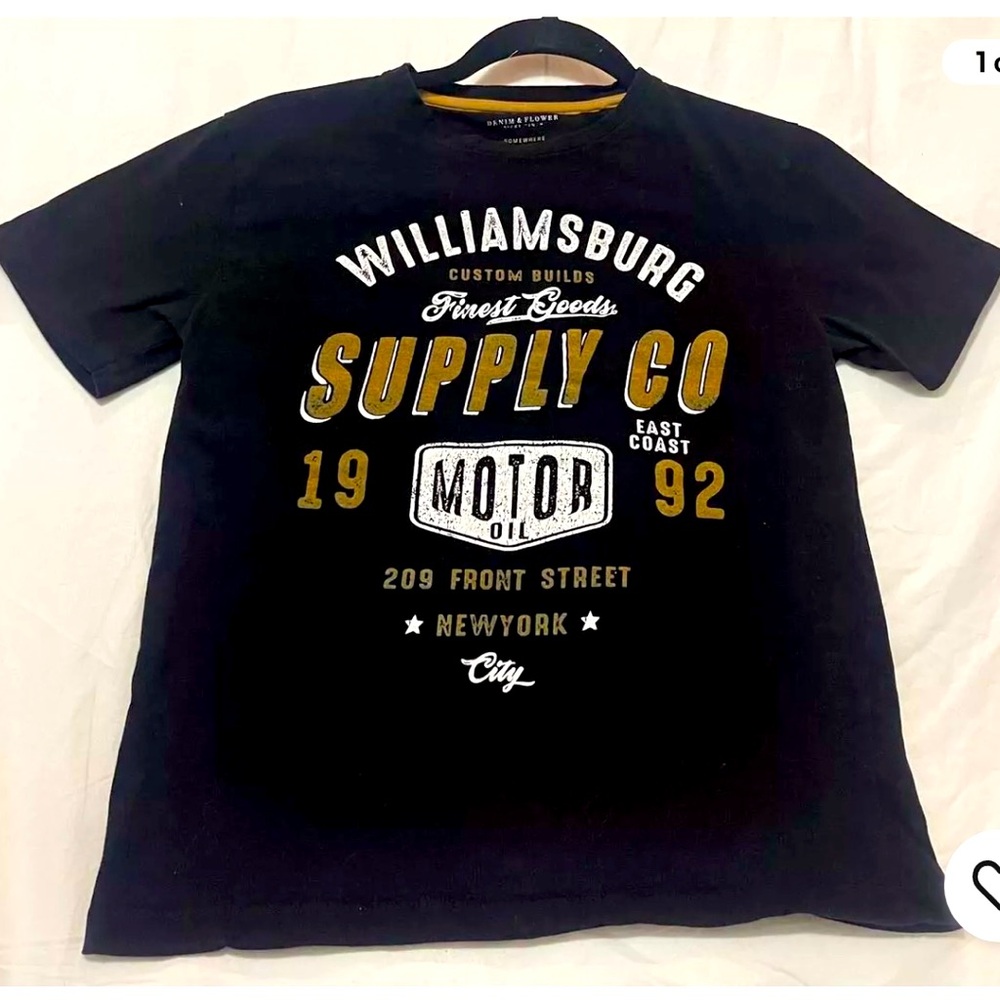 Denim & Flower T-Shirt Black Boy's Boys 11/12 Ricky Singh Williamsburg Supply Co